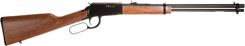Rossi RL22W201WD Rio Bravo  Lever Action 22 WMR 12+1 20" Round Barrel, Polished Black Metal Finish, German Beechwood Stock                                                                              