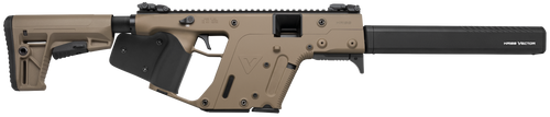 Kriss USA KV45CFD22 Vector CRB G2 45 ACP 10+1 16" Black Barrel Shroud, FDE Rec & Fixed Stock, Black California Paddle Grip, Flip Up Sights                                                              