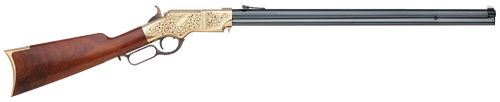 Taylors & Company 550295 1860 Brass Engraved 45 Colt (LC) 13+1 24.25" Blued Octagon Barrel, Brass Engraved/ Brass Receiver, Walnut/ Wood Stock, Right Hand                                              