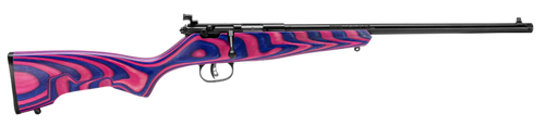 Savage Arms 13797 Rascal  Youth 22 LR 1rd 16.12" Matte Blued Barrel, Matte Blued Carbon Steel Receiver, Boyd's Minimalist Pink & Purple Hybrid Laminate Stock, Right Hand                               