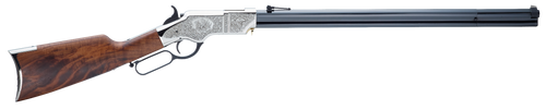 Henry H011SD Original Silver Deluxe Full Size 44-40 Win 13+1 24.50" Blued Octagon Barrel, Engraved Nickel-Plated Steel Receiver, American Walnut Wood Stock Right Hand                                  