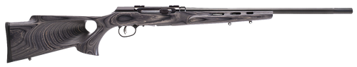 Savage Arms 47215 A Series Target Full Size 22LR 10+1 22" High Luster Heavy Target Barrel, High Luster Drilled & Tapped Carbon Steel Receiver, Gray Thumbhole Laminate Stock, Right Hand                