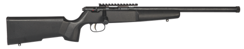 Savage Arms 13823 Rascal Target Youth 22 LR 1rd 16.12" Matte Black Threaded Barrel, Matte Black Picatinny Rail Carbon Steel Receiver, Matte Black Fixed Wood Stock, Right Hand                          