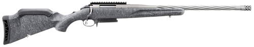 Ruger 46904 American II  Full Size 243 Win 3+1 20" Gun Metal Gray Cerakote Spiral Fluted Threaded Barrel & Alloy Steel Receiver w/Picatinny Rail, Gray Splatter Adj LOP Synthetic Stock                 