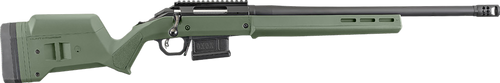 Ruger 26935 American Hunter 308 Win 5+1 20" Matte Black Threaded Barrel, Matte Black Steel Receiver w/Picatinny Rail Receiver, Olive Green Magpul Adjustable Hunter Synthetic Stock, Right Hand         