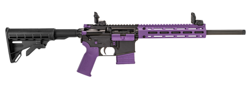 Tippmann Arms A101335 M4-22 LTE 22 LR 10+1 16" Black Parkerized Threaded Barrel, Matte Black Aluminum Receiver w/Picatinny Rail, Purple M-LOK Handguard. Composite Forend. Black Polymer Stock. Purple G