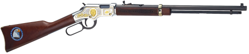 Henry H004LE Golden Boy Law Enforcement Tribute 22 Short, 22 Long or 22 LR Caliber with 16 LR/21 Short Capacity, 20" Blued Barrel, Nickel-Plated Metal Finish & American Walnut Stock Right Hand (Full S