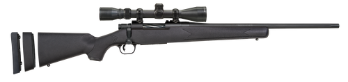 Mossberg 27853 Patriot Super Bantam 7mm-08 Rem Caliber with 5+1 Capacity, 20" Fluted Barrel, Matte Blued Metal Finish & Black Synthetic Stock Right Hand (Youth) Includes 3-9x40mm Scope                