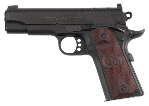Colt Mfg O4942XEOR Commander Combat 9mm Luger 9+1 4.25" Stainless National Match Barrel, Blued Steel Optic Ready/Serrated Slide, Blued Aluminum Frame w/Beavertail, Black Cherry G10 Grips, Ambidextrous