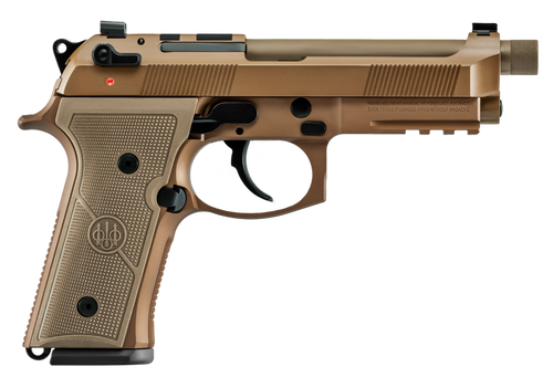 Beretta USA JS92QM9A4M15 M9A4 Centurion 9mm Luger 4.80" Barrel 15+1, Flat Dark Earth Cerakote Polymer Frame, Serrated Steel Optic Cut Slide, Polymer Grip & Decocker Only Safety                        