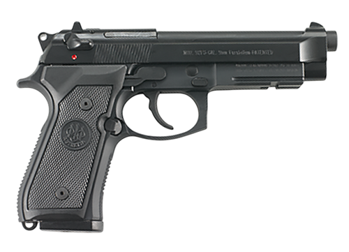 Beretta USA JS92M9A1 92FS Type M9A1 Full Size 9mm Luger 10+1 4.90" Black Barrel, Black Cerakote Steel Serrated Slide, Black Aluminum Frame w/Beavertail & Picatinny Rail, Black Textured Grip           