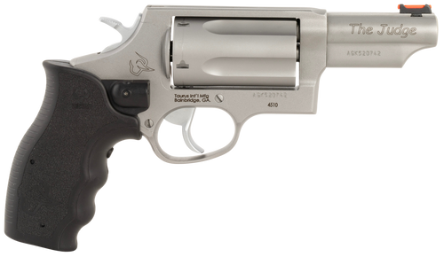 Taurus 2-441039TVL Judge w/Laser Compact 45 Colt (Long Colt)/410 Bore 2.50" Chamber 5rd 3" Stainless Steel Barrel, Cylinder & Stainless Steel Frame, Viridian Laser, Transfer Bar Safety                