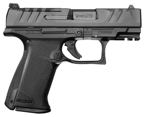 Walther Arms 2871823 PDP F-Series 9mm Luger 10+1 3.50" Black Steel Barrel, Black Optic Ready/Serrated Slide, Black Polymer Frame w/Picatinny Rail, Black Performance Duty Texture Grips, Ambidextrous   