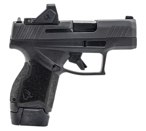 Taurus 1-GX4MP931-10RD GX4 w/Optic Micro-Compact 9mm Luger 10+1 3.06" Satin Black DLC Barrel, Black Gas Nitride Alloy Steel Serrated w/Optic Slide, Black Stainless Steel Frame, Textured Grip, Viridian
