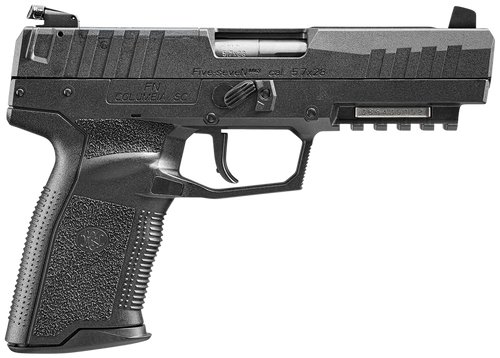 FN 66101276 Five-seveN MRD 5.7x28mm 10+1 4.80" Black Steel Barrel, Black Optic Ready/Serrated Steel Slide & Polymer Frame w/Picatinny Rail, Black Textured Polymer Grip, Ambidextrous                   