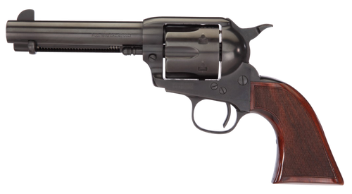 Taylors & Company 550885DE Runnin Iron Black Rock 45 Colt (LC) Caliber with 4.75" Barrel, 6rd Capacity Cylinder, Overall Black Nitride Finish Steel, Checkered Walnut Grip & Overall Taylor Polish      