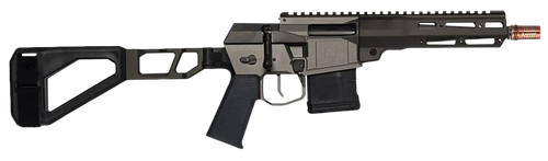 Q LLC MINIFIX300BLK8PST Mini Fix  300 Blackout 30+1 8" Black Anodized Tapered Threaded Barrel, Q-Sert Free-Float Handguards, Picatinny Rail Receiver, Black SBA3 Brace, Black Polymer Grips             