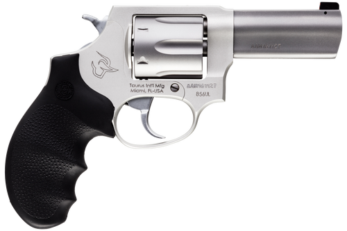 Taurus 2-85639ULNS Defender 856 Ultra-Lite Small 38 Special +P 6 Shot 3" Matte Stainless Steel Barrel, Cylinder & Frame, Hogue Finger Grooved Grip, Transfer Bar Safety, Exposed Hammer                 