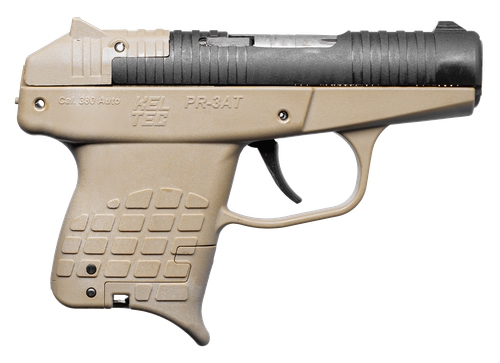 Kel-Tec PR3ATTAN10 PR-3AT Compact Frame 380 ACP 10+1 2.85" Black Rotating Barrel Shroud, Tan Polymer Frame                                                                                              