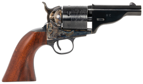 Taylors & Company 550957 The Hickok Open-Top 45 Colt (LC) Caliber with 3.50" Blued Finish Barrel, 6rd Capacity Blued Finish Cylinder, Color Case Hardened Finish Steel Frame & Walnut Army Size Grip    
