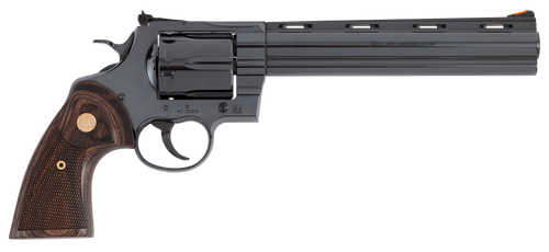 Colt Mfg ANACONDABP8WTS Anaconda  Large 44 Mag 6 Shot 8" Blued Vent Rib Barrel, Cylinder, Drilled & Tapped Steel Frame, Hogue Finger Grooved Grip, Exposed Hammer                                       