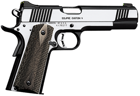Kimber Mfg.,inc 3200122CA Eclipse Custom II (CA) 10mm 8+1 5 Brush Polished Front Serrations Stainless Steel Slide Laminated Gray/Black Double Diamond Grip                                              
