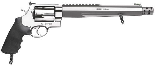 Smith & Wesson 170262 Performance Center Model 460 XVR 460 S&W Mag 5rd 10.50" with Rail Barrel Overall Stainless Stainless Steel with Black Polymer Grip Includes Muzzle Brake                          