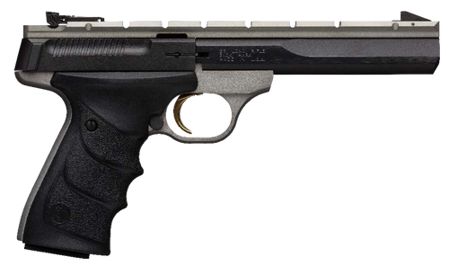Browning 051564490 Buck Mark Contour 22 LR 10+1 5.50" Contoured Barrel, Matte Black Optic Ready/Serrated Steel Slide, Gray Anodized Aluminum Frame, Black Ultragrip RX Grips                            
