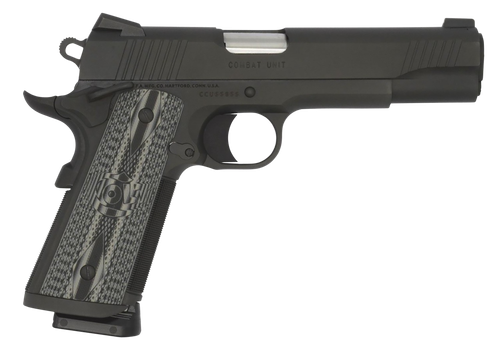 Colt Mfg O1082CCU CCU Government 9mm Luger 9+1 5" Stainless National Match Barrel, Matte Black DLC Serrated Stainless Steel Slide & Frame w/Beavertail, Black Scalloped G10 Grip, Ambidextrous          