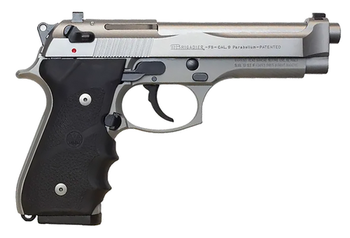 Beretta USA J92F560M 92FS Inox Full Size Frame 9mm Luger 15+1 4.90" Satin Steel Barrel, Satin Stainless Steel Serrated Slide, Satin Anodized Aluminum Frame, Black Stippled Rubber Grip                 
