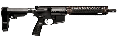 Daniel Defense 0208806030067 DDM4 MK18 No Magazine 10.30" Black Threaded Barrel, Black Hardcoat Anodize Aluminum Picatinny Rail Receiver, SB Tactical SBA3 Brace, Black Overmolded Grip, Ambidextrous   