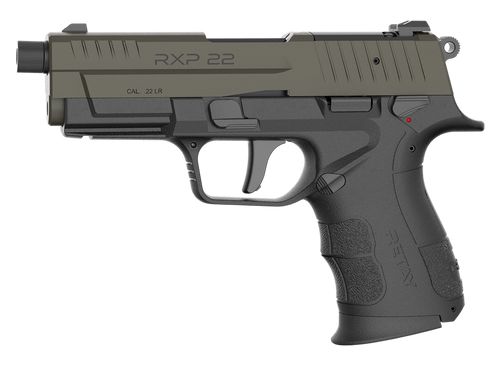 Retay USA RXP22BLKODSL13TH RXP 22 LR 13+1 4" Threaded Barrel, OD Green Cerakote Optic Ready/Serrated Slide, Black Cerakote Polymer Frame w/Accessory Rail, RMR/RMSc Footprint                           