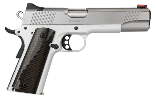 Kimber Mfg, Inc 3700593 LW Arctic 45 ACP 8+1 5" Stainless Match Grade Barrel, Silver Serrated Stainless Steel Slide, Silver Aluminum Frame w/Beavertail, Black/Gray Laminate Grip                       