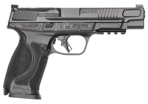 Smith & Wesson 14670 M&P M2.0 Metal 9mm Luger 17+1 5" Black Armornite Stainless Steel Barrel & Optic Ready/Serrated Slide, Black Armornite Stainless Steel Frame w/Picatinny Rail, Interchangeable Palms