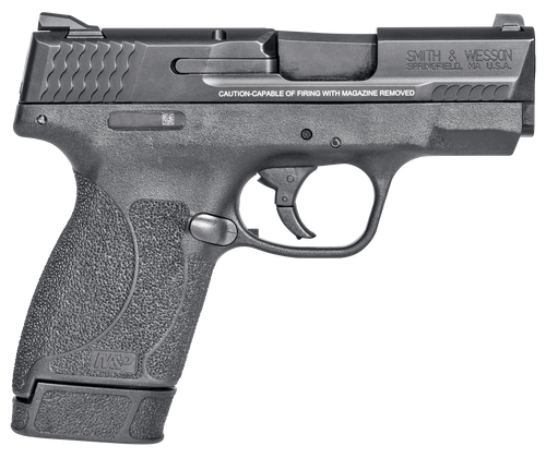 Smith & Wesson 14658 M&P M2.0  Shield Compact Slim Frame .45 ACP 7+1 3.30" Black Armornite Barrel, Black Armornite Stainless Steel Serrated Slide, Black Polymer Frame & Textured Grip, Manual Safety   