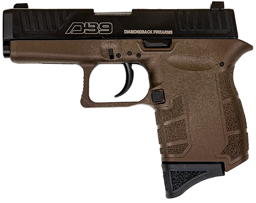 Diamondback DB0200P071 DB9 Gen4 Micro-Compact Frame 9mm Luger 6+1, 3.10" Stainless Steel Barrel, Black Nitride Serrated Stainless Steel Slide, Midnight Bronze Polymer Frame & Grip                     