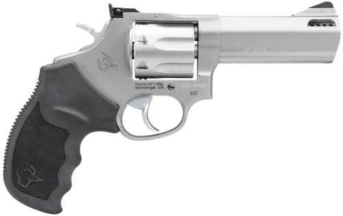 Taurus 2-627049 Tracker 627 Medium 357 Mag/38 Special +P 7 Shot 4" Matte Stainless Steel Barrel, Cylinder & Frame, Black Ribber Grip, Transfer Bar Safety, Exposed Hammer                               