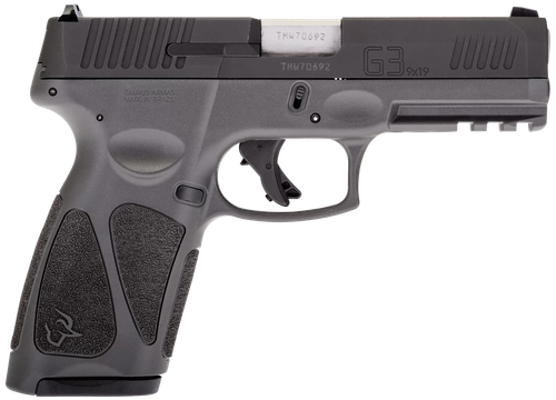 Taurus 1G3B941G15 G3  Full Size Frame 9mm Luger 15+1 4" Matte Stainless Steel Barrel, Matte Black Tenifer Cerakote Serrated Steel Slide, Gray Polymer Frame w/Picatinny Rail, Polymer Grip, Right Hand  