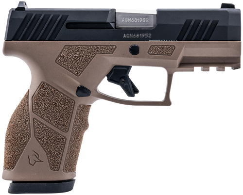 Taurus 1-GX2931B-10 GX2  9mm Luger 10+1 3.37" Matte Stainless Steel Barrel, Matte Black Serrated Stainless Steel Slide, Brown Polymer Frame w/Picatinny Rail, Polymer Grip                              