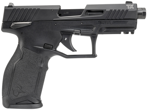 Taurus 12TX22141 TX22 Gen 2 Full Size Frame 22 LR 16+1/22+1 4.60" Matte Black Threaded Barrel, Black Hard Coat Anodized Serrated Slide, Adjustable Rear Sight, Black Polymer Frame w/Picatinny Rail     