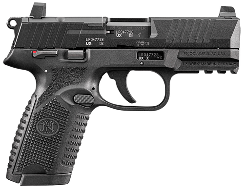 FN 66101013 502 MRD Full Size 22 LR 10+1 4" Black Target Crown Steel Barrel/Black PVD Optic Ready/Serrated Slide/Black Polymer Frame w/Accessory Rail/Black Textured Polymer Grips Ambidextrous         
