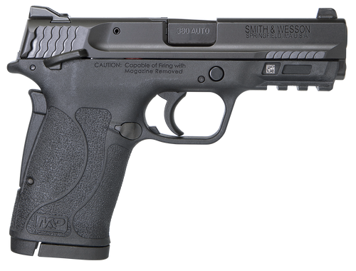 Smith & Wesson 11663 M&P Shield EZ Micro-Compact Frame 380 ACP 8+1, 3.67" Black Armornite Steel Barrel & Serrated Slide, Matte Black Polymer Frame w/Picatinny Rail, Thumb/Grip Safety, Ambidextrous    