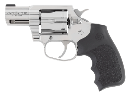 Colt Mfg KCOBRASB2RBBS King Cobra  Carry 357 Mag 6 Shot 2" Stainless Steel Barrel, Cylinder & Frame, Black Hogue Overmolded Grip                                                                        