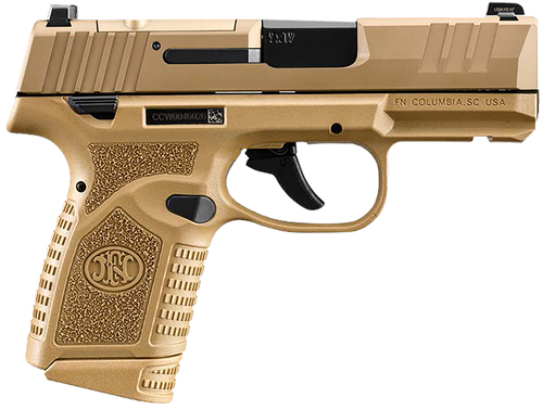 FN 66101423 Reflex MRD 9mm Luger 10+1 3.30" Micro-Compact Frame Flat Dark Earth PVD Optic Ready/Serrated Steel Slide w/Picatinny Rail Stippled Grip Ambidextrous                                        