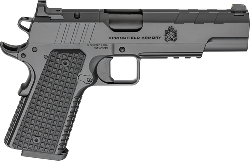 Springfield Armory PX9229LAOS 1911 Emissary 9mm 9+1 5" Stainless Steel Barrel Optic Ready Black Carbon Steel Slide VZ Grips Thin-Line G10 Grip                                                          