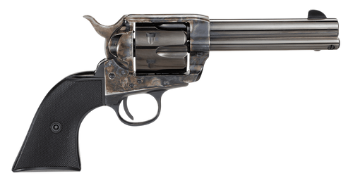 Taylors & Company 200109 1873 Pietta 9mm Luger 6 Shot 4.75" Blued Round Barrel, Blued Cylinder, Color Case Hardened Steel Frame, Black Checkered Plastic Navy Grip, Manual Safety, Exposed Hammer       