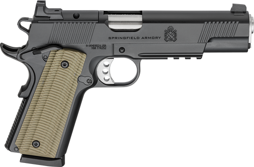 Springfield Armory PO9230AOS 1911 Operator 45 ACP 8+1 5" Black Cerakote Optic Ready Carbon Steel Slide Black Cerakote VZ G10 Grip                                                                       