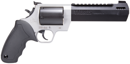 Taurus 2500065RH Raging Hunter  Large Frame 500 S&W Mag 5rd 6.75" Matte Black Ported/Target Crown Barrel, Matte Black Oxide Cylinder, Matte Stainless Stainless Steel Frame, Black Rubber Grip          