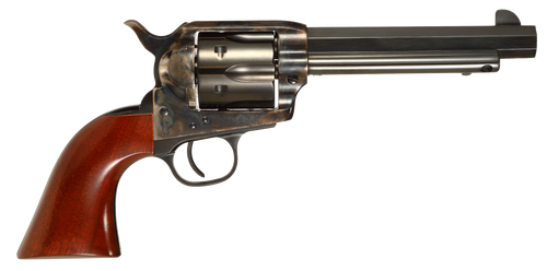 Taylors & Company 556105 1873 Cattleman Drifter 357 Mag Caliber with 5.50" Blued Finish Barrel, 6rd Capacity Blued Finish Cylinder, Color Case Hardened Finish Steel Frame & Walnut Grip                