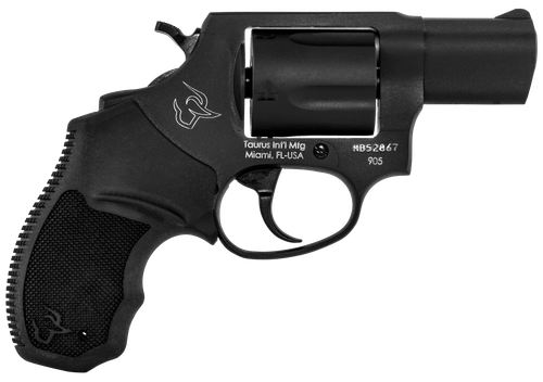 Taurus 2905021 905  9mm Luger 5rd 2" Barrel, Overall Matte Black Oxide Metal Finish,  Finger Grooved Black Rubber Grip & Fixed Sights                                                                   